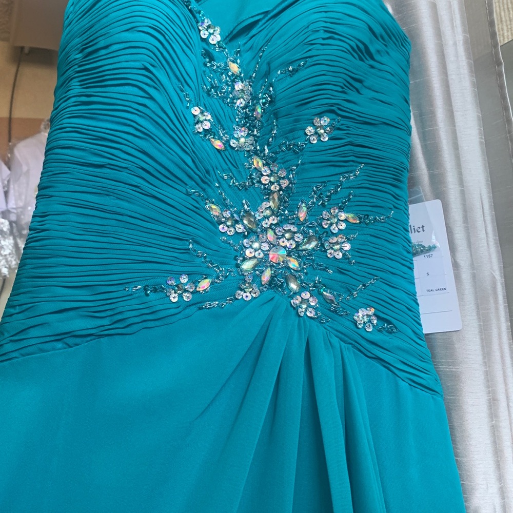 Teal green dress